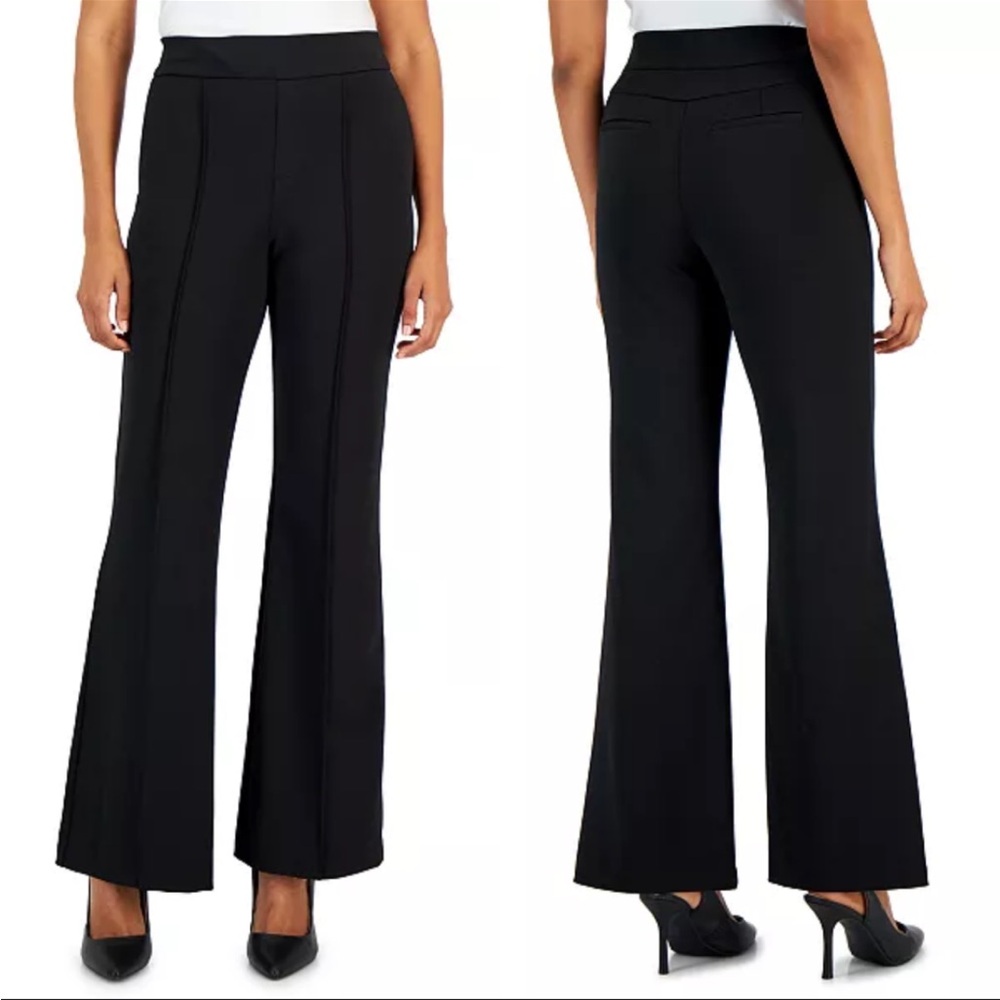 Unbranded black high rise stretch flare leg bell bottom pants size large